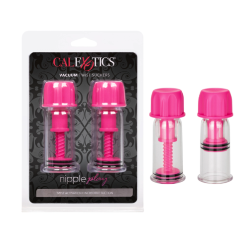CalExotics Nipple Play Vacuum Twist Sucker Pink BDSM Kink 2645-10-2
