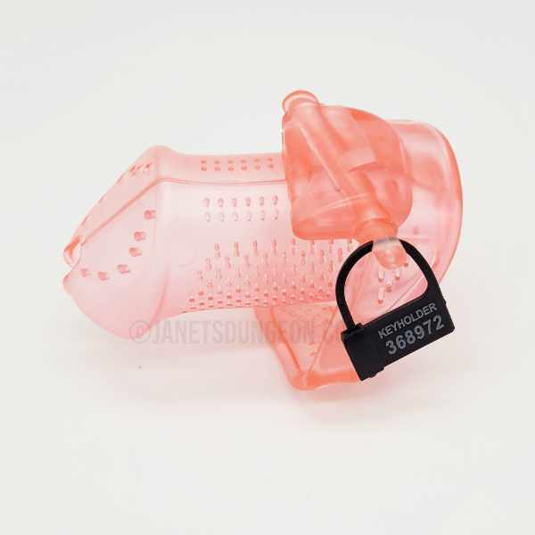 Janets Dungeon Male Chastity Device Cock Cage Inescapable New Era Cage Sissy Pink JD-785