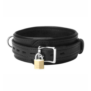 XR Brands STRICT Leather Premium Locking Adjustable Collar Slave Sub BDSM