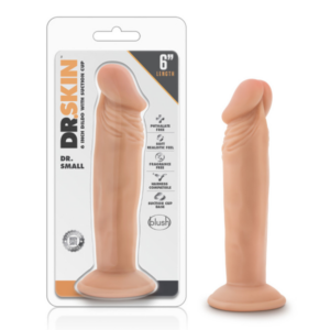 DrSkin Dr Small Suction Cup Realistic Flesh Dildo 6in 6.5 inches strap on harness 14623