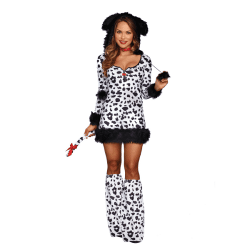 Dreamgirl 10624 Dalmatian Darling 101 Cruella Dog Costume Outfit Halloween