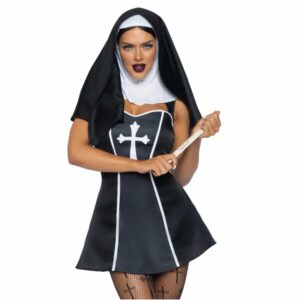 LEG AVENUE 86984 Naughty Nun Sexy Slutty Halloween Priest Costume