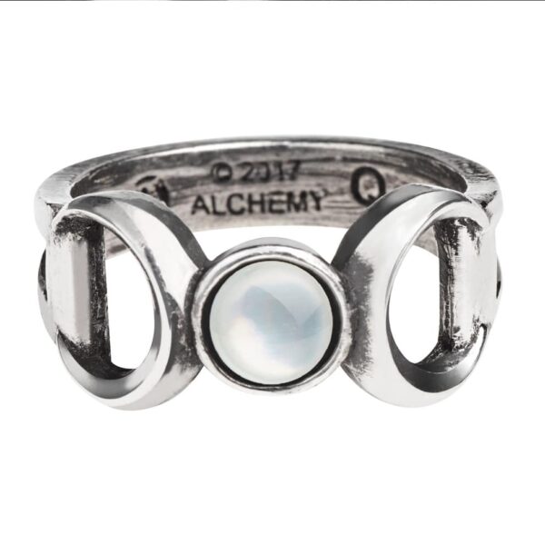 Triple Goddess Moon Wicca Witch Pagan Alchemy of England Ring R219