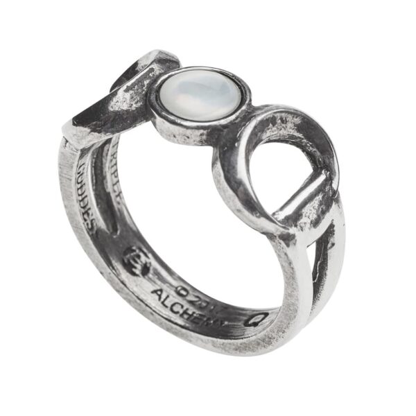 Triple Goddess Moon Wicca Witch Pagan Alchemy of England Ring R219