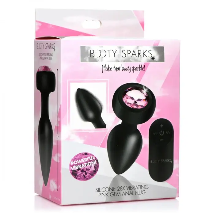 vibrating jewel butt plug b-Vibe Vibrating Jewel Anal Plug with Gem Base Aquamarine S/M main image 0