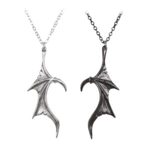 Alchemy of England Goth Bat Wing Love Couples Pedant matching necklaces P851