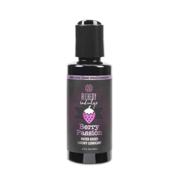 Alchemy Indulge Water Based Lubricant berry passion raspberry grape blueberry flavored lube