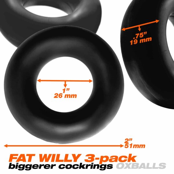 OxBalls Willy Rings Stretchy Silicone Cock Rings Made in USA