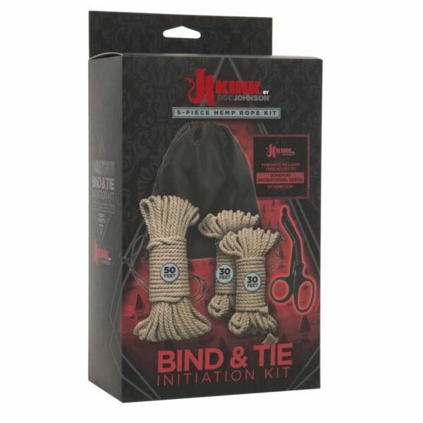 Kink Doc Johnson HEMP Bind & Tie Hemp Rope Shibari Kit 2404-15-3