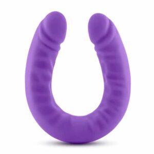 ruse double ended dildo 18 inches purple douple penetration latex free anal vaginal veiny long reallistic