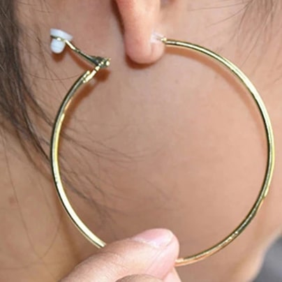 Clip On Fake Hoop Earrings Crossdresser