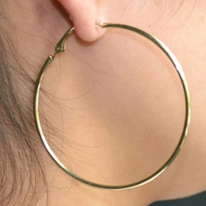 Clip On Fake Hoop Earrings Crossdresser