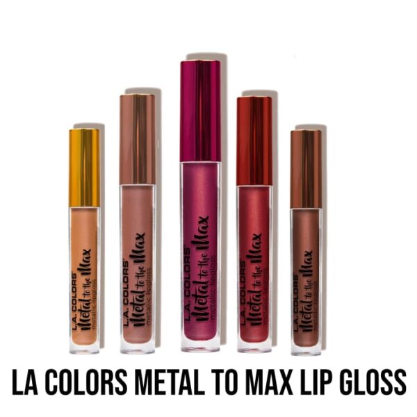 la colors metal to max lip gloss metallic bronze red purple gold shiny make up artist makeup high quality