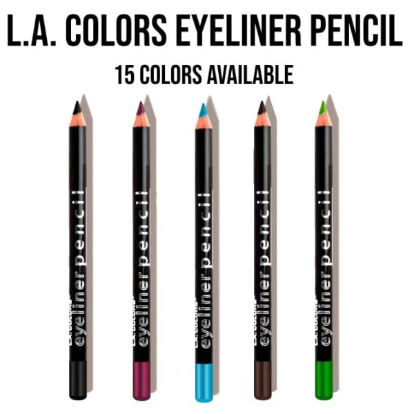 la colors eyeliner pencil 15 colors availible red black blue gold silver white make up artist beginner professional winged liner high quality makeup