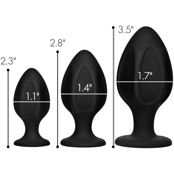 master series triple juicers anal trainer set black star shaped anal plugs silicone high quality washable toy cleaner beginner