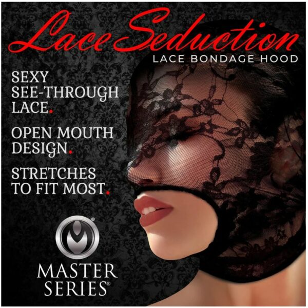 Master Series Lace Seduction Blowhjob oral mouth open hood AH033