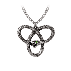 929 alchemy of england eves triquerta neckace green emerald snake pewter high quality gothic goth emo alt alternative jewelry