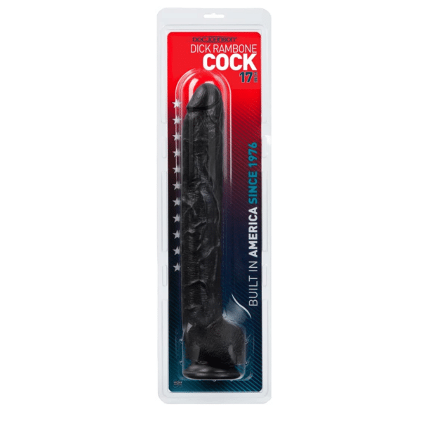 dick rambone dildo 17 inches black veiny realistic pornstar mold large cock huge dick bbc with ball suction cup strap on harness compatible large dong
