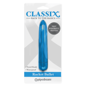 classix rocket bullet blue vibrator pinpoint sensations vibes travel size high speed vibrations easy high quality product discreet