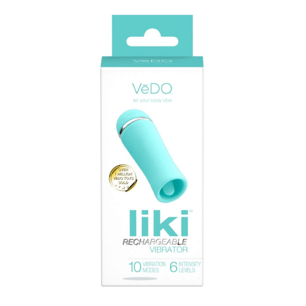 vedo liki rechargeable flicker vibrator teal licking sensation vibrations vib v10 vibration modes 6 intensity levels discreet quiet