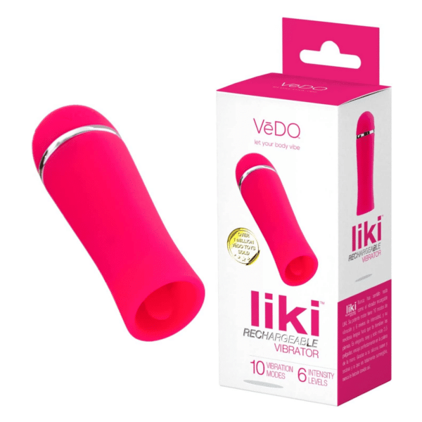 vedo liki rechargeable flicker vibrator foxy pink licking sensation hot pink small easy discreet vibrator 10 vibration modes 6 intensity levels quiet
