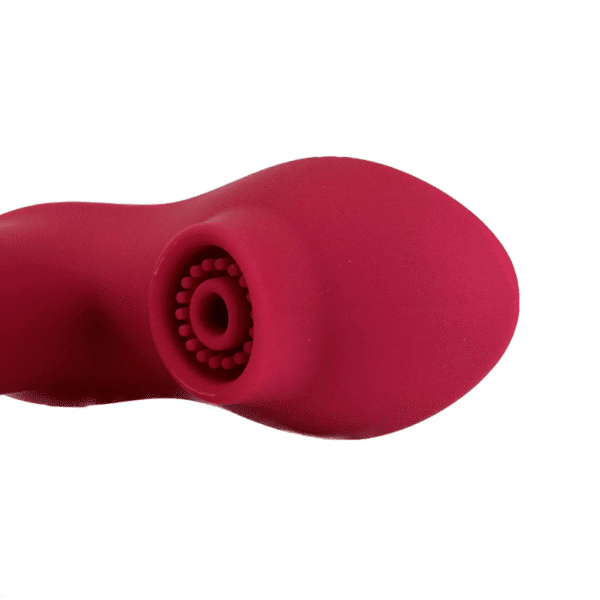 sexual desires suck me silly dual stimulator pink red remote controlled easy use button clitoral and gspot vibe suction air pulse toys 10 vibration and suction modes fun solo or partner sex toy