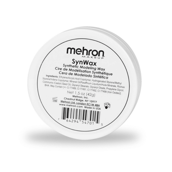147 mehron synwax synthetic molding wax 1.5oz sfx scar wax awesome makeup make up artist novice beginner scary halloween fake skin