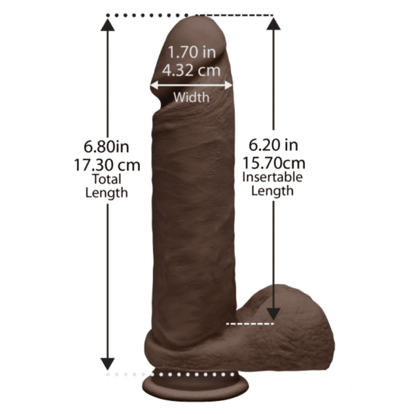 the perfect d 8 inch with balls chocolate penis cock dildo strap on compatible suction cup base realistic molded from real penis