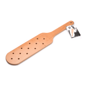 strict wooden paddle with holes impact play spanking old-school sex toy pain kink