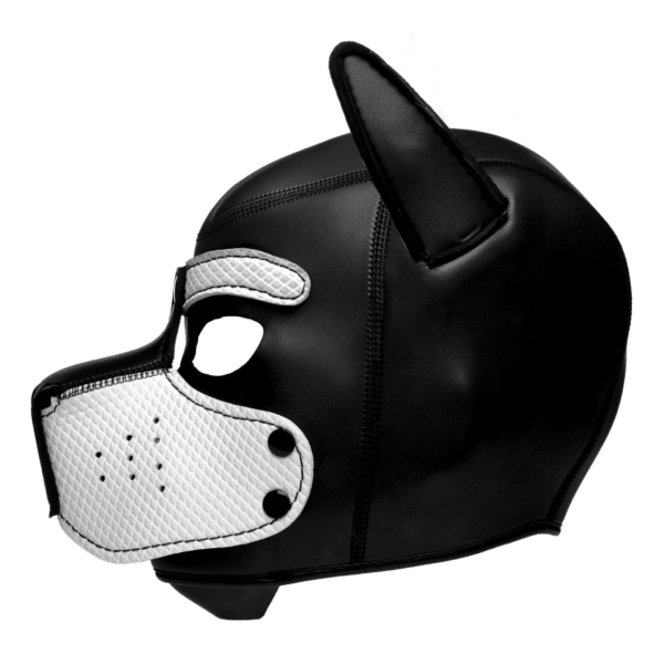 master series spike neoprene puppy hood white pet play puppy kink pet play bdsm bondage sensory play furry dog doggy puppy pet dominant submissive