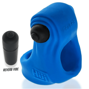 hunkyjunk revsling vibe sling teal ice cock ring ball ring sling thick high quality silicone vibration vibe bullet vibe