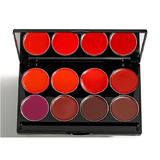 mehron lip cream 8 color palette night discontinued easy application creamy high quality lipstick compact mirror applicator make up make up artist palette high quality formula moisturizing smooth matte lips