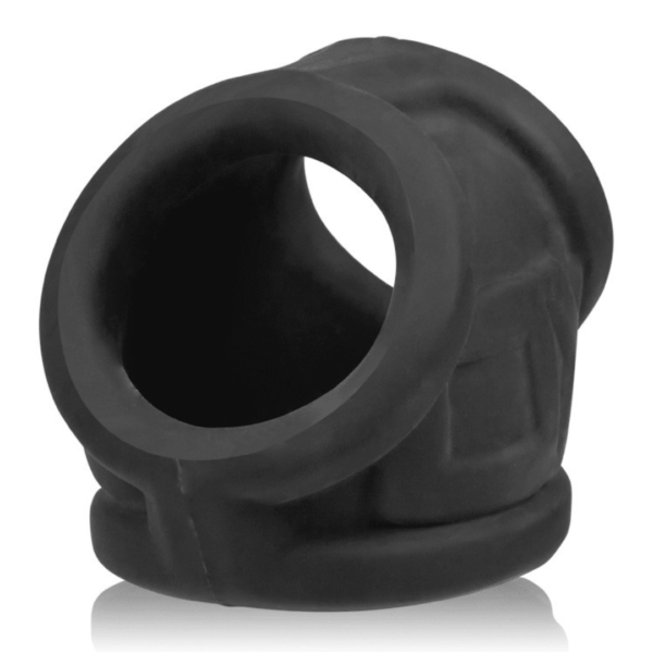 oxbzlls oxsling black ice cock and ball sling cock ring cbt chastity 3 hole cock ring shaft ring wide entry male stimulation