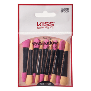 kiss eyeshadow applicators 10 pack disposable eyshadow brushes easy on the go eye shadow applicator pink and yellow make up make up artist