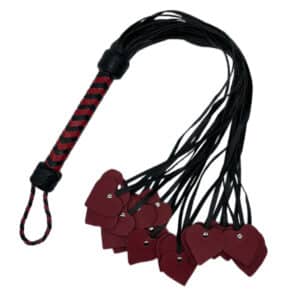 queen of hearts leather flogger genuine leather handcrafted leather heart falss high quality wrist strap easy handling fun sex toy impact play
