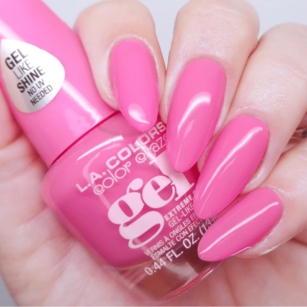 la colors pink please nail polish fun pink nail polish shimmer glitter glossy gel nails high quality long lasting chip resistant