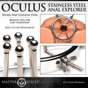 master series oculus stainless steel anal explorer fisting metal anal spreader pighole medical play wingnuts sread open anal play anal sex butt stuff ass play