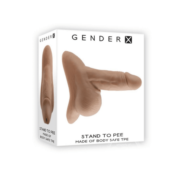 gender x stand to pee stp hollow dong caramel medium colored penis for trans males ftm realistic