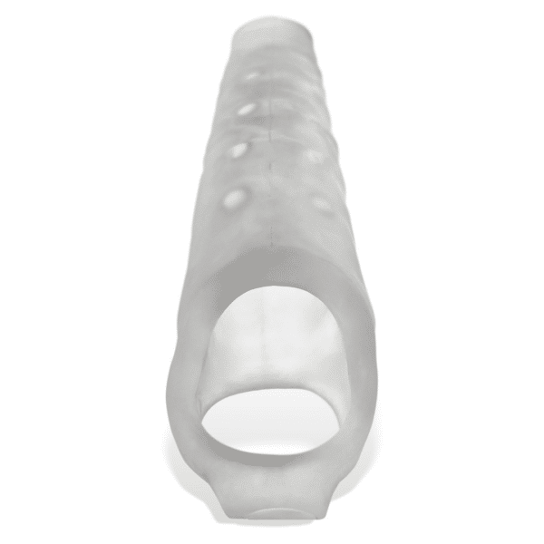 OxBalls Snake Max-Deep Cock Sheath - Clear Ice penis extender cock and ball ring add length to your penis clear ribbed maximum length long penis erectile dysfunction