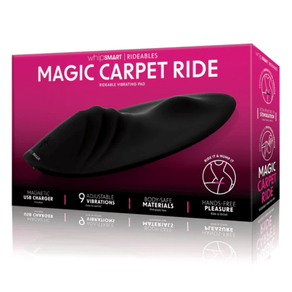 whipsmart magic carpet ride silicone vibrating pad black body safe silicone materials usb magnetic charger 9 adjustable vibrations riding sex toy grinding hands free pleasure