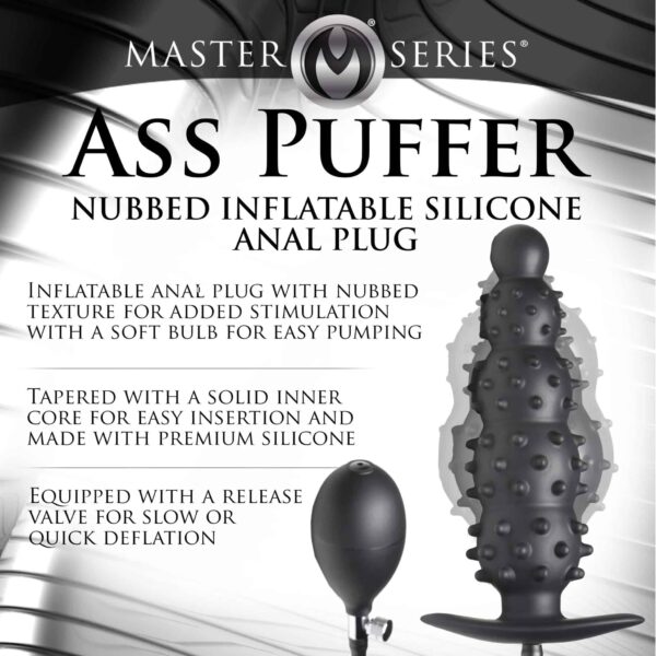Ass Puffer Inflatable Butt Plug with Nubs