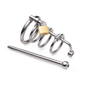 Master Series Gates of Hell Chastity with Cum Through Urethral Sound AE384