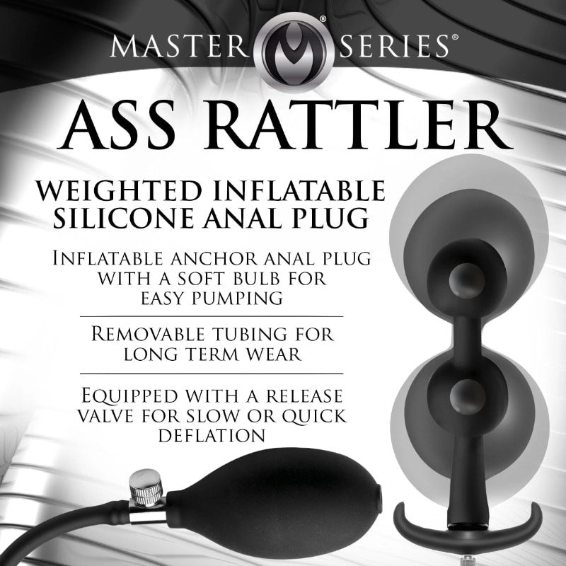mein erster dildo Master Series Ass Rattler Inflatable Plug