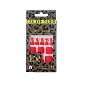 Goldfinger Solid Color Toenails Acrylic Fake Nails