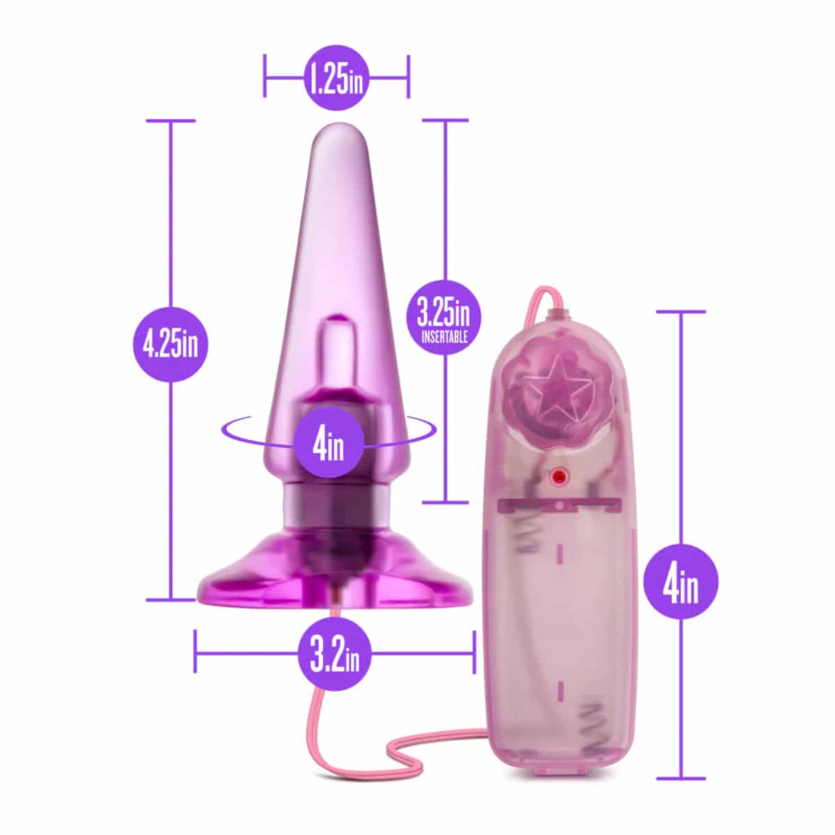 B Yours Basic Anal Pleaser Vibrating Plug with Remote - Pink | Janet's Closet B Yours Basic Anal Pleaser Vibrating Plug with Remote - Pink | Janet's Closet