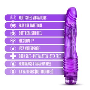 B Yours Vibe 2 Vibrating Dildo Purple BL-10030