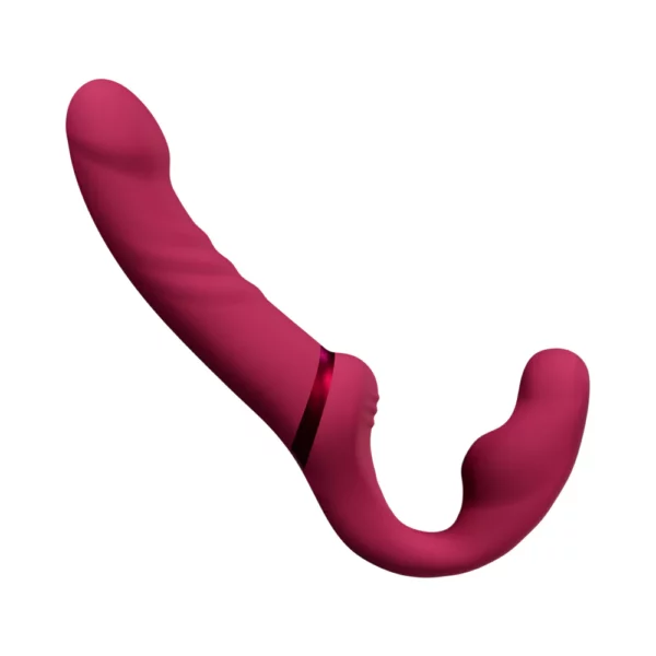 Lapis App Bluetooth vibrating double dong strapless strap on