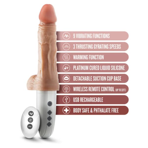 BL 32303 Dr. Skin Dr. Hammer Mini Fuck machine Thrusting Dildo with Handle Remote Stand