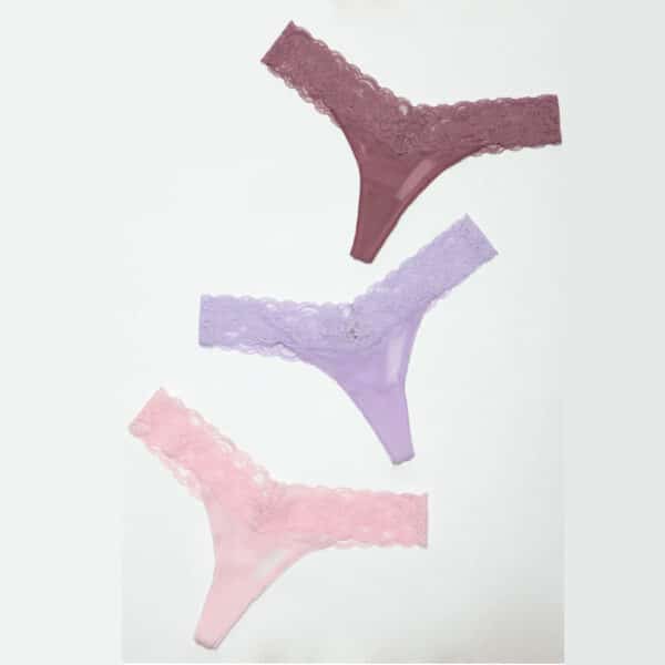 BeWicked Mila 2201 3 Pack Lace Thong