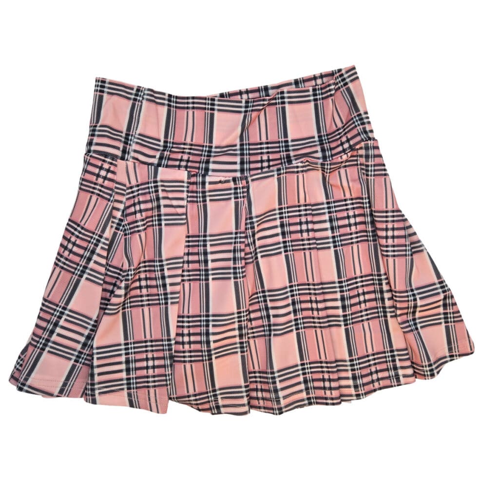 Pink & Lime Plaid Micro Mini Skirt (S)